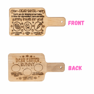 Christmas/Easter Treats Board with handle - Unicorn Fart Productions